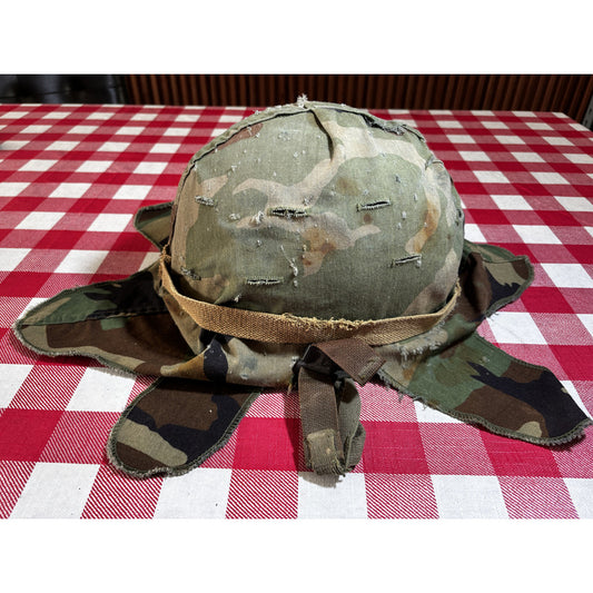 Casco Antiguo M1 Funda Mitchel Guerra Vietnam Fecha 1972 Fpx