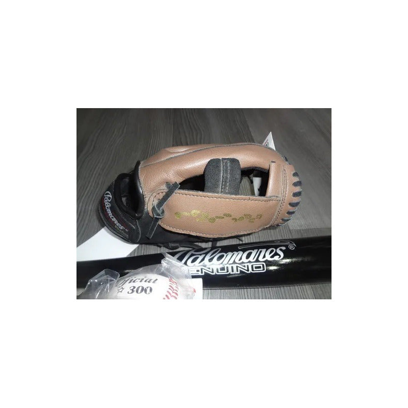 Kit Beisbol Juvenil Manopla,bat Y Pelota  Palomares Genuino